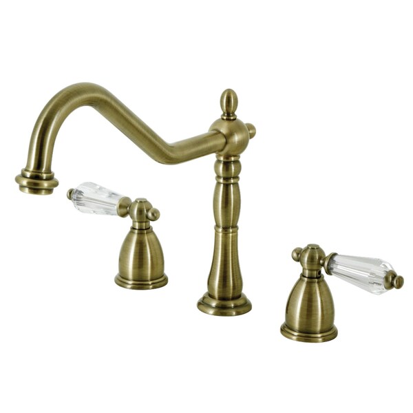 Kingston Brass Widespread Kitchen Faucet, Antique Brass KB1793WLLLS - main